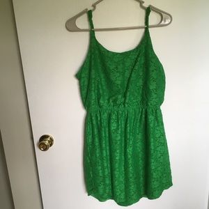Lacey green floral dress